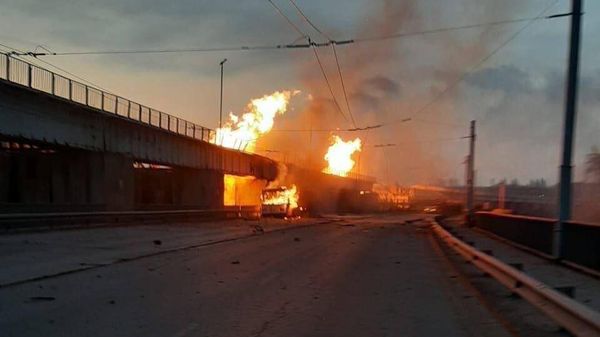 Aftermath of the Russian attacks on the Ukraine-controlled Dnepr hydro power plant - Sputnik International