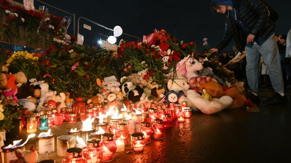 Actions in memory of the victims of the terrorist attack at Crocus City Hall - Sputnik International