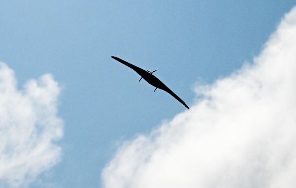 A Supercam military drone flying over Avdeyevka's skies. - Sputnik International