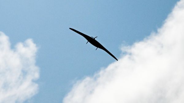 A Supercam military drone in the Avdeyevka skies - Sputnik International