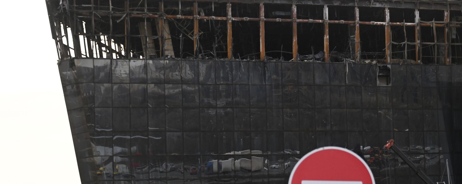 Crocus City Hall concert venue after terrorist attack and fire. - Sputnik International, 1920, 30.03.2024