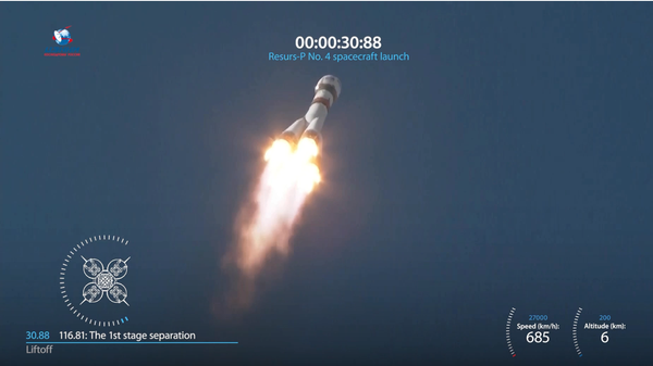 Soyuz-2.1b rocket carrying an Earth observation satellite  - Sputnik International
