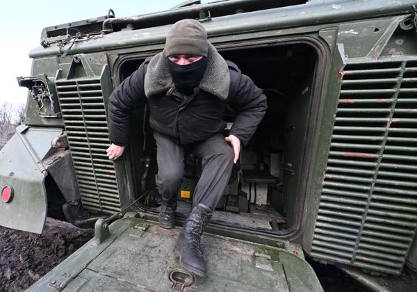 Serviceman exits trophy Marder IFV.  - Sputnik International