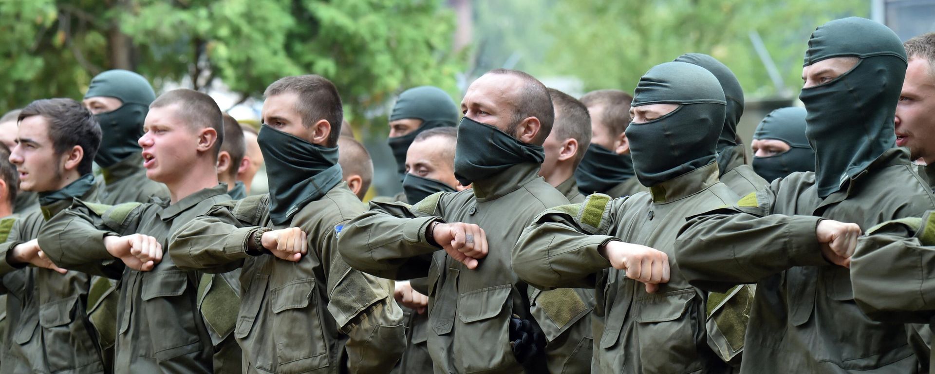 Recruits of the Azov battalion. File photo - Sputnik International, 1920, 10.04.2024