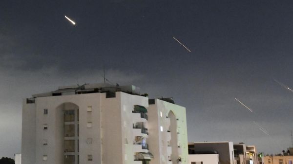 Israeli Iron Dome air defense system launches to intercept missiles fired from Iran, in central Israel, Sunday, April 14, 2024.  - Sputnik International