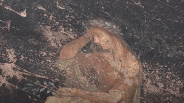 Roman banquet hall frescoes unearthed in Pompeii - Sputnik International