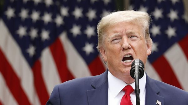 US President Donald Trump makes an announcement about U.S. trade relations with China and Hong Kong in the Rose Garden of the White House in Washington - Sputnik International