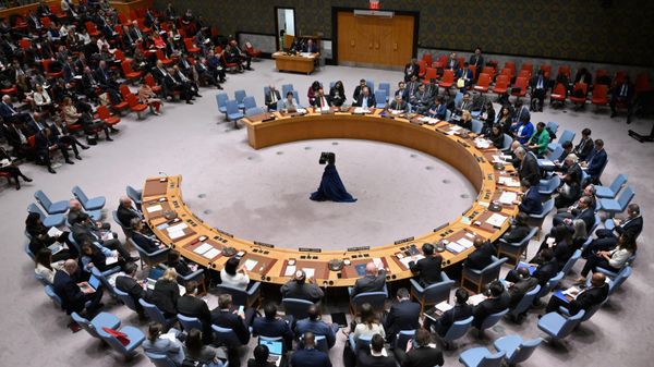 The United Nations Security Council meets on the situation in the Middle East, including the Palestinian question, at UN headquarters in New York City on April 18, 2024. - Sputnik International
