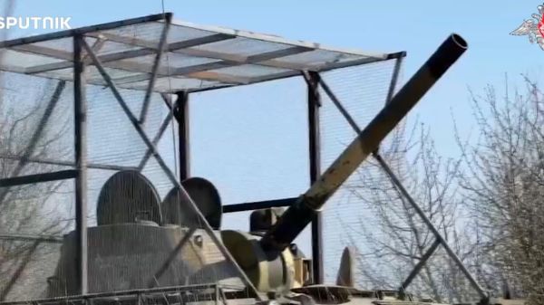 Direct fire from the Russian crew of the Nona-S self-propelled gun destroyed the Ukrainian observation post on the right bank of the Dnepr - Sputnik International