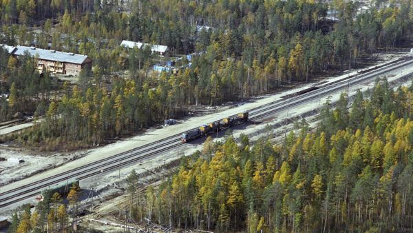 A view of a section of the Baikal-Amur-Mainline (BAM) Railway in the Severo-Baikalsky District of the Republic of Buryatia, Russia. - Sputnik International