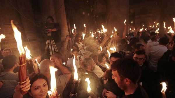 Holy Fire in Jerusalem - Sputnik International
