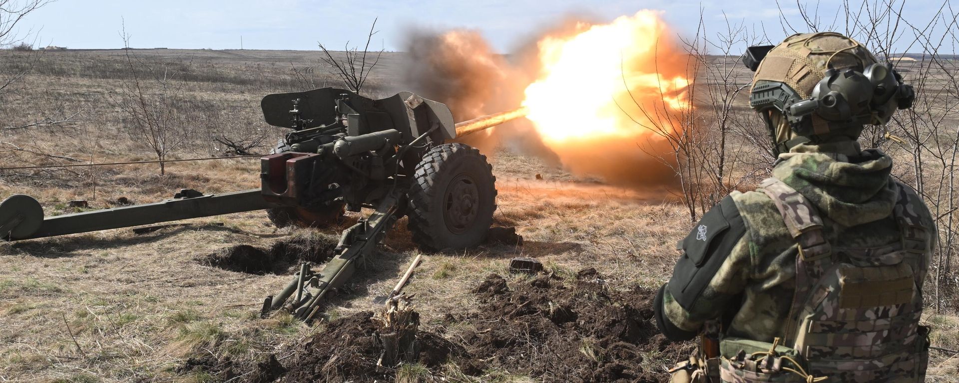 Russian artillery in action Russian artillery in action - Sputnik International, 1920, 04.05.2024