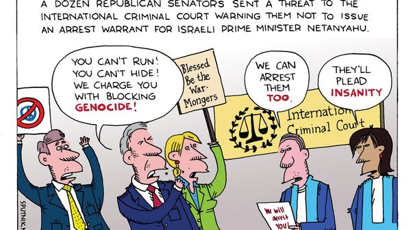 A dozen Republican senators sent a written threat to the International Criminal Court warning them not to issue an arrest warrant for Israeli Prime Minister Benjamin Netanyahu. Which is itself illegal under international law. A dozen Republican senators sent a written threat to the International Criminal Court warning them not to issue an arrest warrant for Israeli Prime Minister Benjamin Netanyahu. Which is itself illegal under international law. - Sputnik International