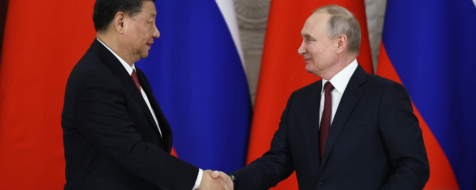 Russian President Vladimir Putin and Chinese President Xi Jinping on March 21, 2023.  - Sputnik International, 1920, 08.05.2025