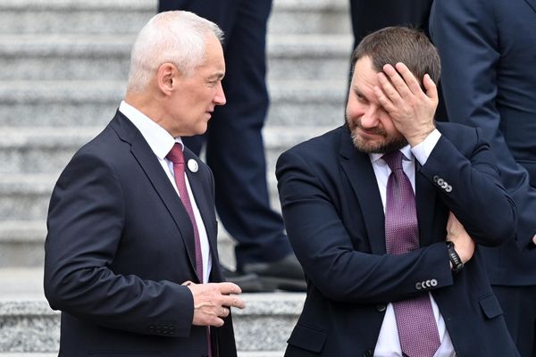 Russian Defense Minister Andrei Belousov (left) and Deputy Head of the Presidential Administration Maxim Oreshkin (right) during the official meeting. - Sputnik International