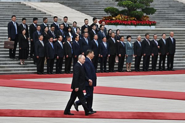 The presidents attend the official ceremony kicking off the state visit. - Sputnik International