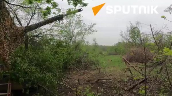 Russian artillerymen support the army's offensive near Avdeyevka   - Sputnik International