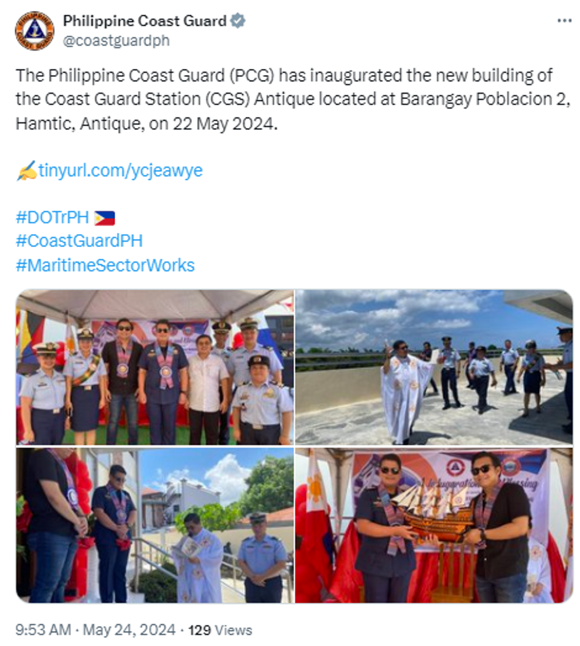 Screenshot of X post by Philippine Coast Guard (PCG). - Sputnik International, 1920, 24.05.2024