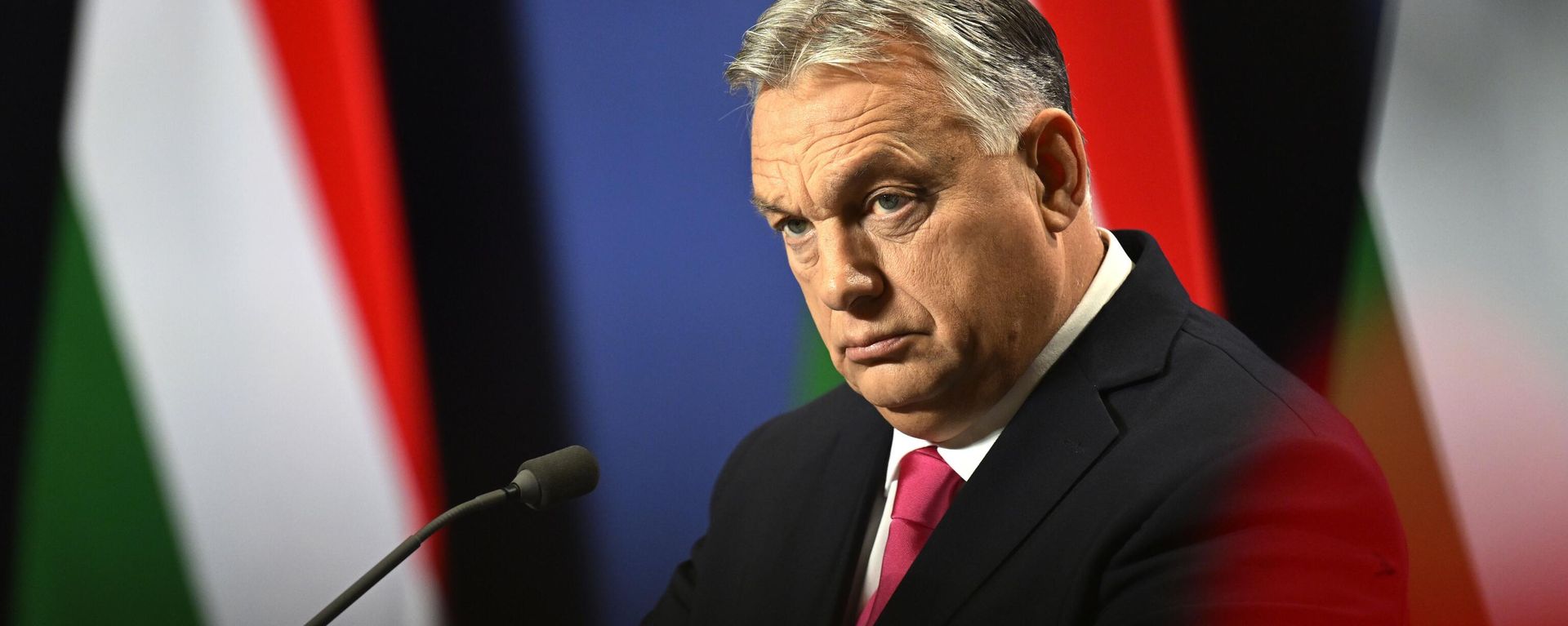 Hungarian Prime Minister Viktor Orban arrives for an annual international press conference in Budapest, Hungary, Thursday, Dec. 21, 2023 - Sputnik International, 1920, 15.07.2024