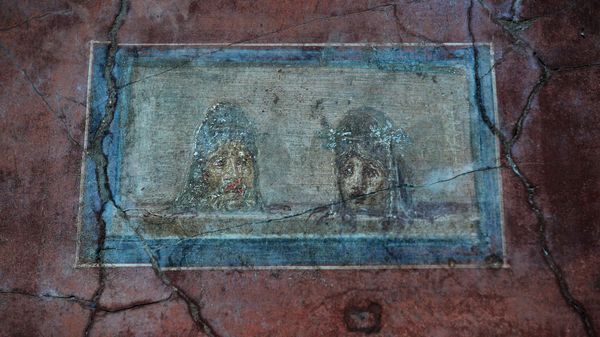 A fresco painting in a house in Pompeii, an ancient Roman town and an open air museum - Sputnik International