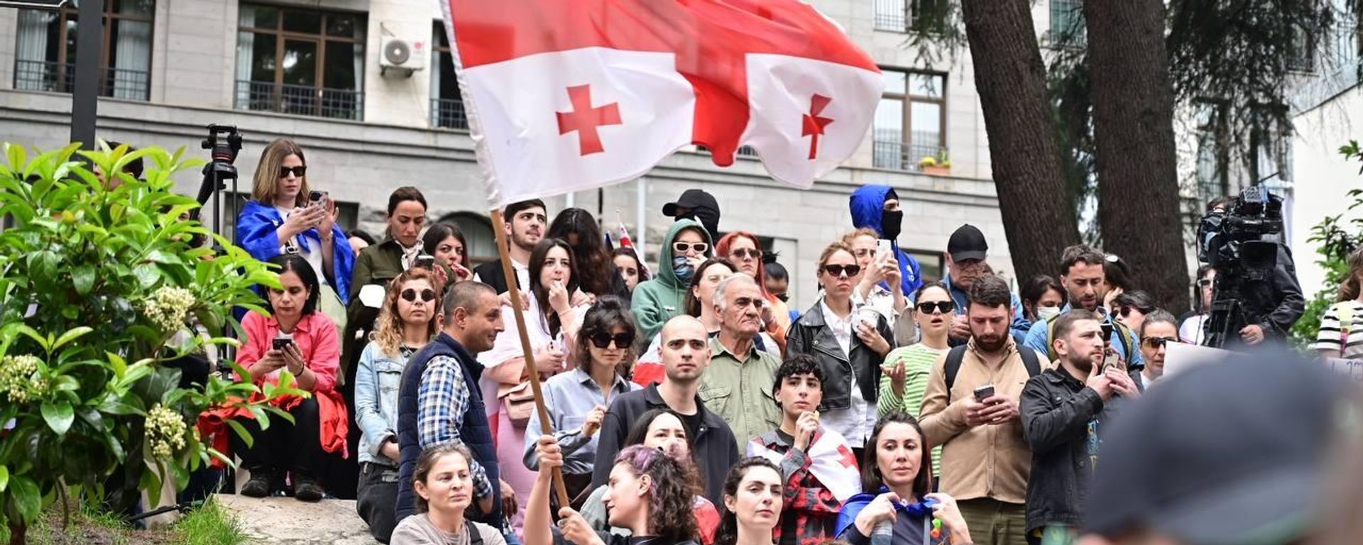 Protests in Tbilisi, Georgia against the new foreign influence bill. May 28. 2024 - Sputnik International, 1920, 29.05.2024