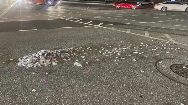This photo provided by South Korea Defense Ministry, shows trash from a balloon presumably sent by North Korea, in Seoul, South Korea, Wednesday, May 29, 2024. (South Korea Presidential Office via AP) - Sputnik International