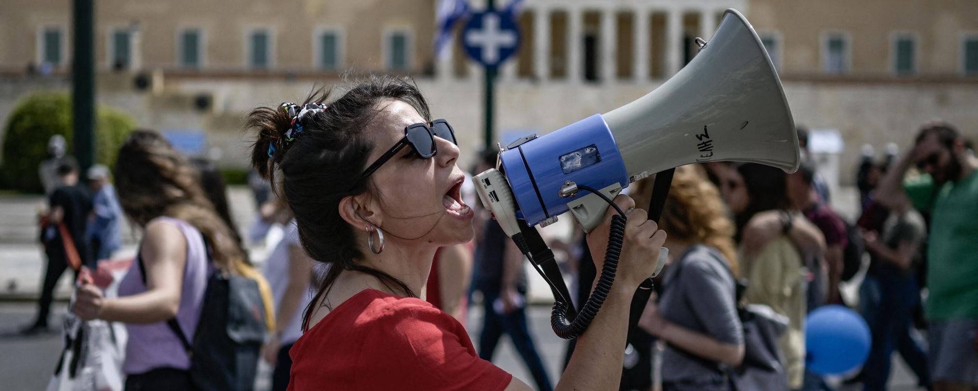 Labor unions rally in Athens protesting against the government policy - Sputnik International, 1920, 05.06.2024