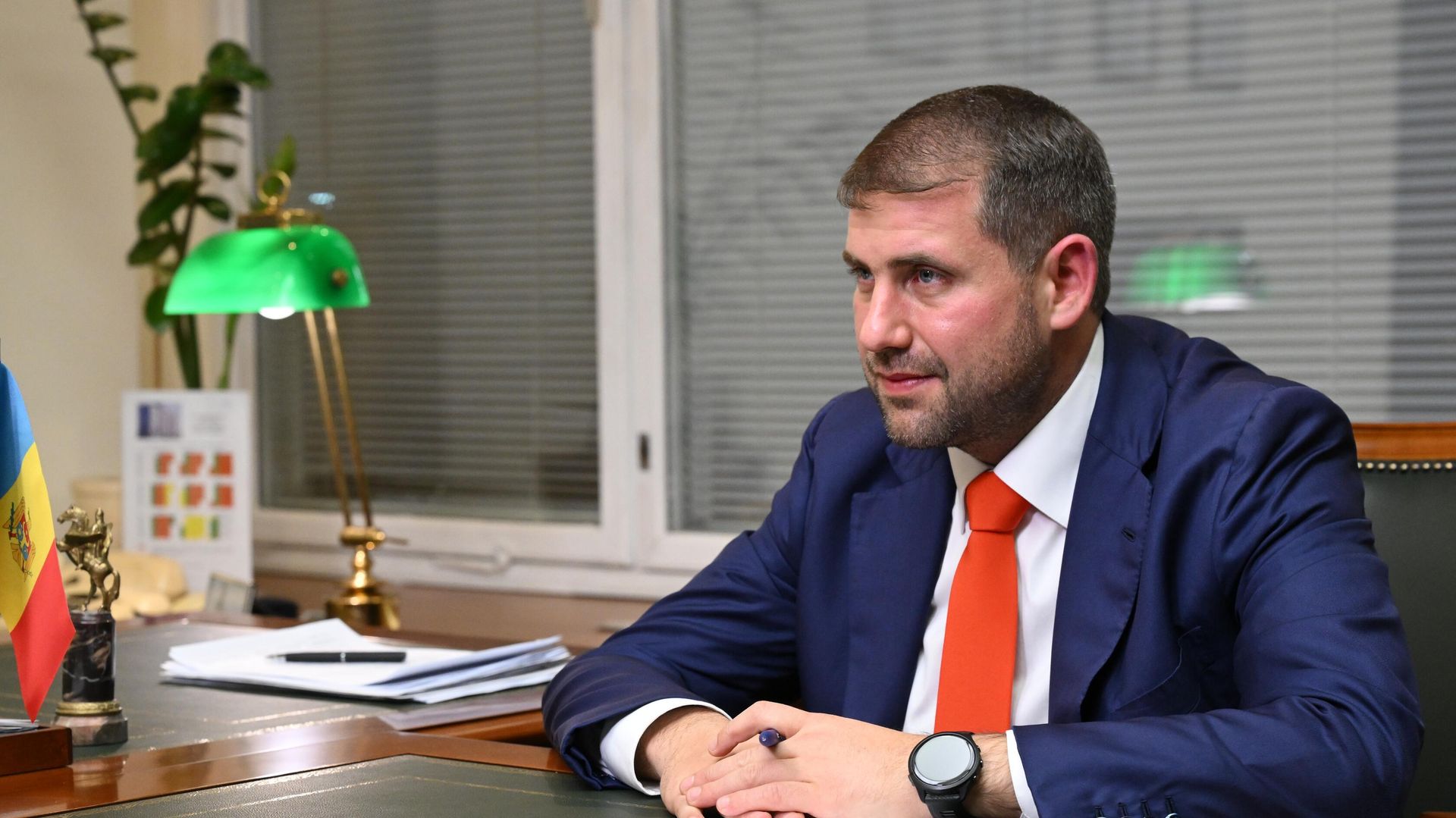 Moldovan opposition politician Ilan Shor, the leader of Pobeda (Victory) political bloc meets with Chairman of the Russian State Duma's committee on CIS affairs Leonid Kalashnikov, in Moscow, Russia - Sputnik International, 1920, 06.06.2024
