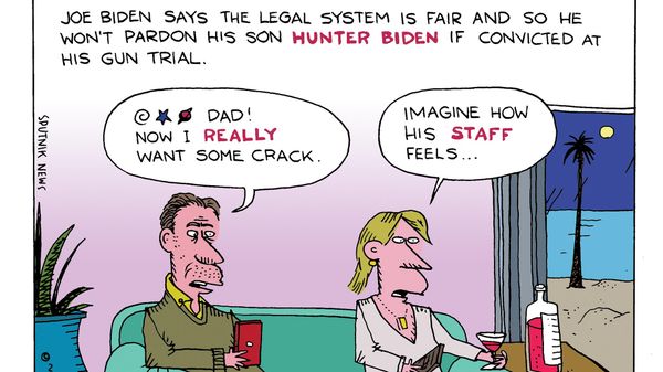 Joe Biden says that he won't pardon his son Hunter Biden even if he's convicted at his trial in Delaware for falsely stating that he was not addicted to drugs when he bought a gun in 2018. Joe Biden says that he won't pardon his son Hunter Biden even if he's convicted at his trial in Delaware for falsely stating that he was not addicted to drugs when he bought a gun in 2018. - Sputnik International