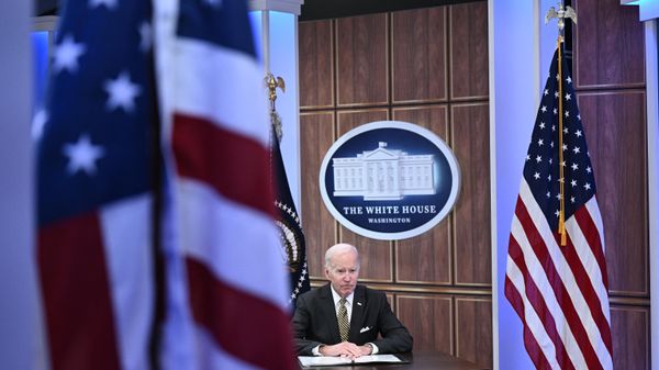 US President Joe Biden in the South Court Auditorium of the Eisenhower Executive Office Building, next to the White House, in Washington, DC.  - Sputnik International