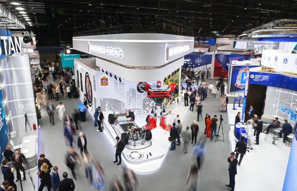 The stand representing Russia's Moscow region at the forum - Sputnik International