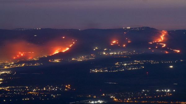 Fires burn as a result of rockets launched from Lebanon into northern Israel on June 3, 2024. - Sputnik International