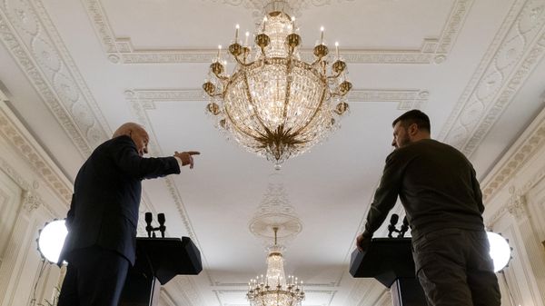 President Joe Biden speaks during a news conference with Ukrainian President Volodymyr Zelensky in the White House in Washington. - Sputnik International