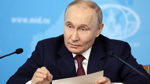 Russian President Vladimir Putin speaks during a meeting with the leadership of the Russian Foreign Ministry in Moscow, Russia, on June 14, 2024. - Sputnik International