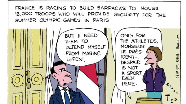 France is racing to build barracks for troops who will provide security for the 2024 summer games in Paris. Given recent political developments in France, perhaps it's the president who needs those 18,000 troops. France is racing to build barracks for troops who will provide security for the 2024 summer games in Paris. Given recent political developments in France, perhaps it's the president who needs those 18,000 troops. - Sputnik International