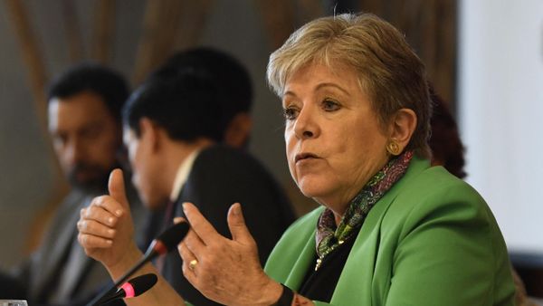 Mexican Foreign Minister Alicia Barcena speaks during a press conference with the media at the Ministry of Foreign Affairs headquarters in Mexico City on July 14, 2023 - Sputnik International