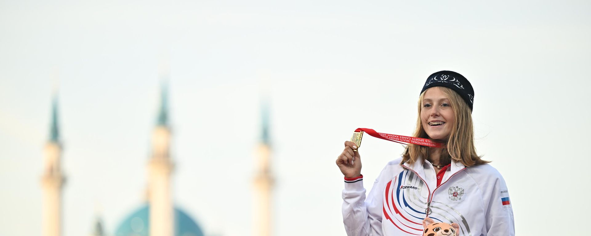 Maria Kochanova (Russia), who won the gold medal in the women's pole vault competition at the BRICS Games in Kazan. - Sputnik International, 1920, 16.06.2024