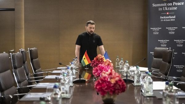 Ukraine's Volodymyr Zelensky during the Summit on peace in Ukraine, at the luxury Burgenstock resort, near Lucerne, on June 16, 2024.  - Sputnik International