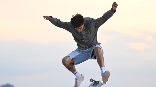 Egor Kaldikov competes in the men's skateboarding finals at the BRICS Skate Cup by Grand Skate Tour in Nizhny Novgorod, Russia. June 9, 2024 - Sputnik International