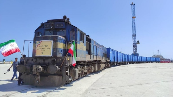  An X screenshot of the June 20, 2024 unveiling of the Rasht-Caspian railway line in Iran. - Sputnik International