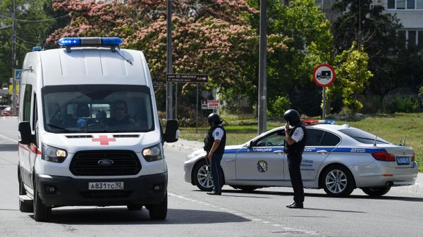 Police officers on the streets of Sevastopol, Crimea, Russia after a missile attack on the city by the Ukrainian Armed Forces. Police officers on the streets of Sevastopol, Crimea, Russia after a missile attack on the city by the Ukrainian Armed Forces. - Sputnik International