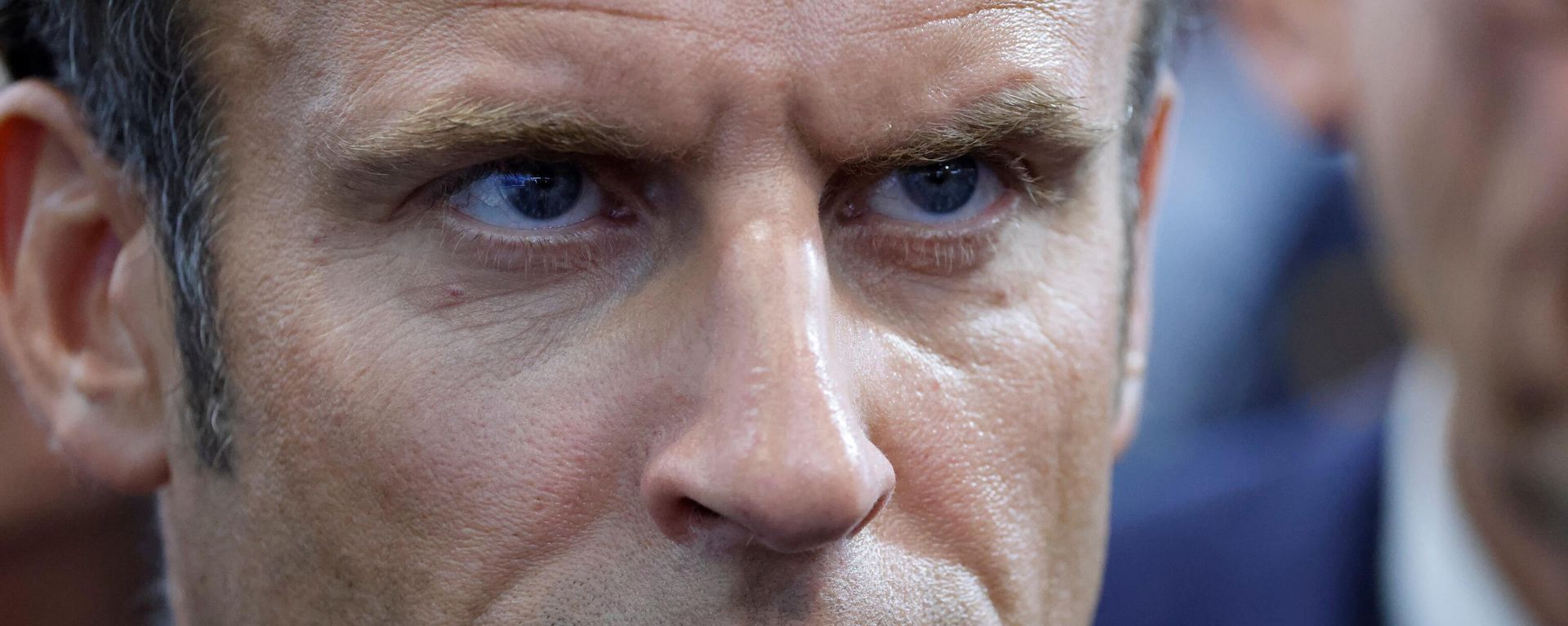 French President Emmanuel Macron looks on as he visits the Eurosatory land and airland defense and security trade fair, at the Paris-Nord Villepinte Exhibition Centre in Villepinte, north of Paris, Monday, June 13, 2022 French President Emmanuel Macron looks on as he visits the Eurosatory land and airland defense and security trade fair, at the Paris-Nord Villepinte Exhibition Centre in Villepinte, north of Paris, Monday, June 13, 2022 - Sputnik International, 1920, 03.12.2024
