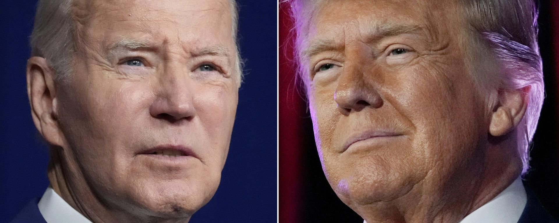 In this combination of photos, President Joe Biden speaks on Aug. 10, 2023, in Salt Lake City, from left, former President Donald Trump speaks on July 8, 2023, in Las Vegas In this combination of photos, President Joe Biden speaks on Aug. 10, 2023, in Salt Lake City, from left, former President Donald Trump speaks on July 8, 2023, in Las Vegas - Sputnik International, 1920, 09.09.2024