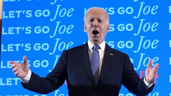 President Joe Biden visits a presidential debate watch party, Thursday, June 27, 2024, in Atlanta. (AP Photo/Evan Vucci) - Sputnik International