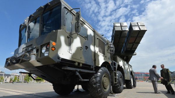Polonez multiple launch rocket system at the MILEX 2017 eighth international armaments and military hardware expo in Minsk. - Sputnik International
