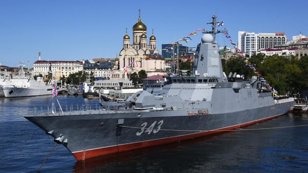 Russian corvette Rezky - Sputnik International