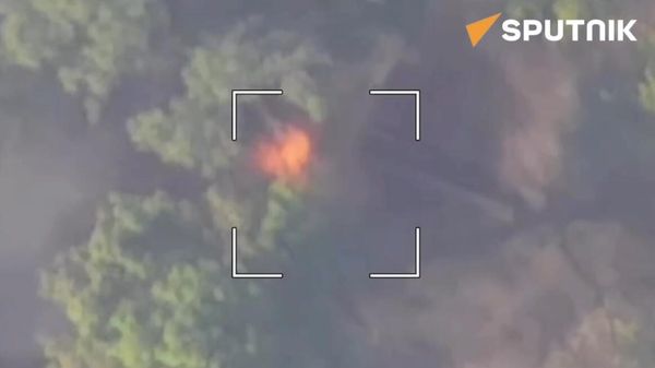 Russian Military Destroys British-Made AS-90 Artillery in Ukraine - Sputnik International