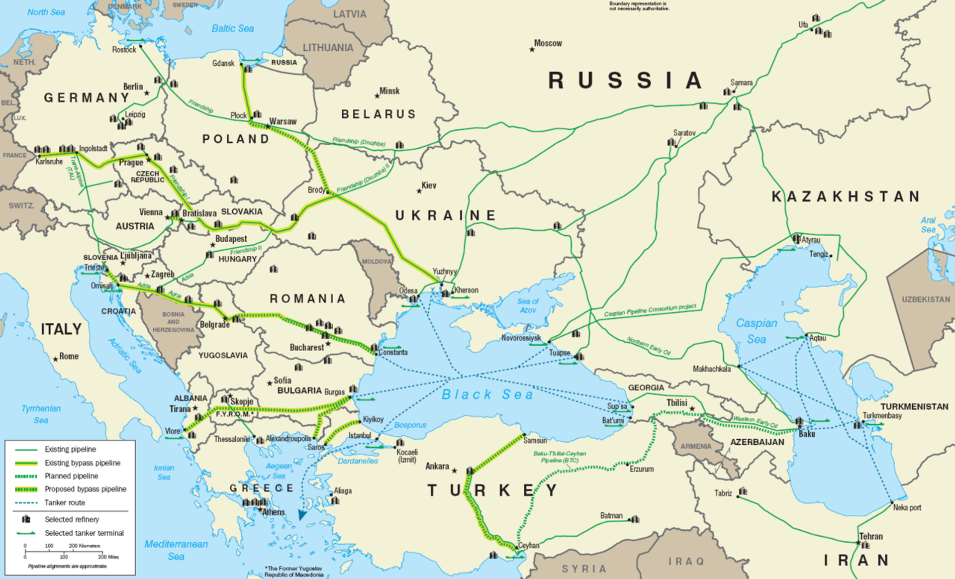 Old United States Department of Energy map showing the Druzhba and other pipelines in the region. - Sputnik International, 1920, 20.07.2024