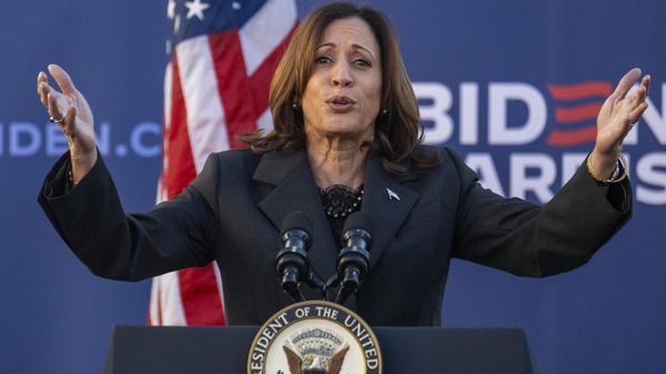 US Vice President Kamala Harris speaks at South Carolina State University during a campaign event in Orangeburg, South Carolina, on February 2, 2024. - Sputnik International