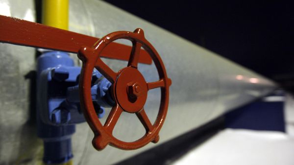 A pipe at the Sudzha gas-measuring station in the Kursk Region. - Sputnik International